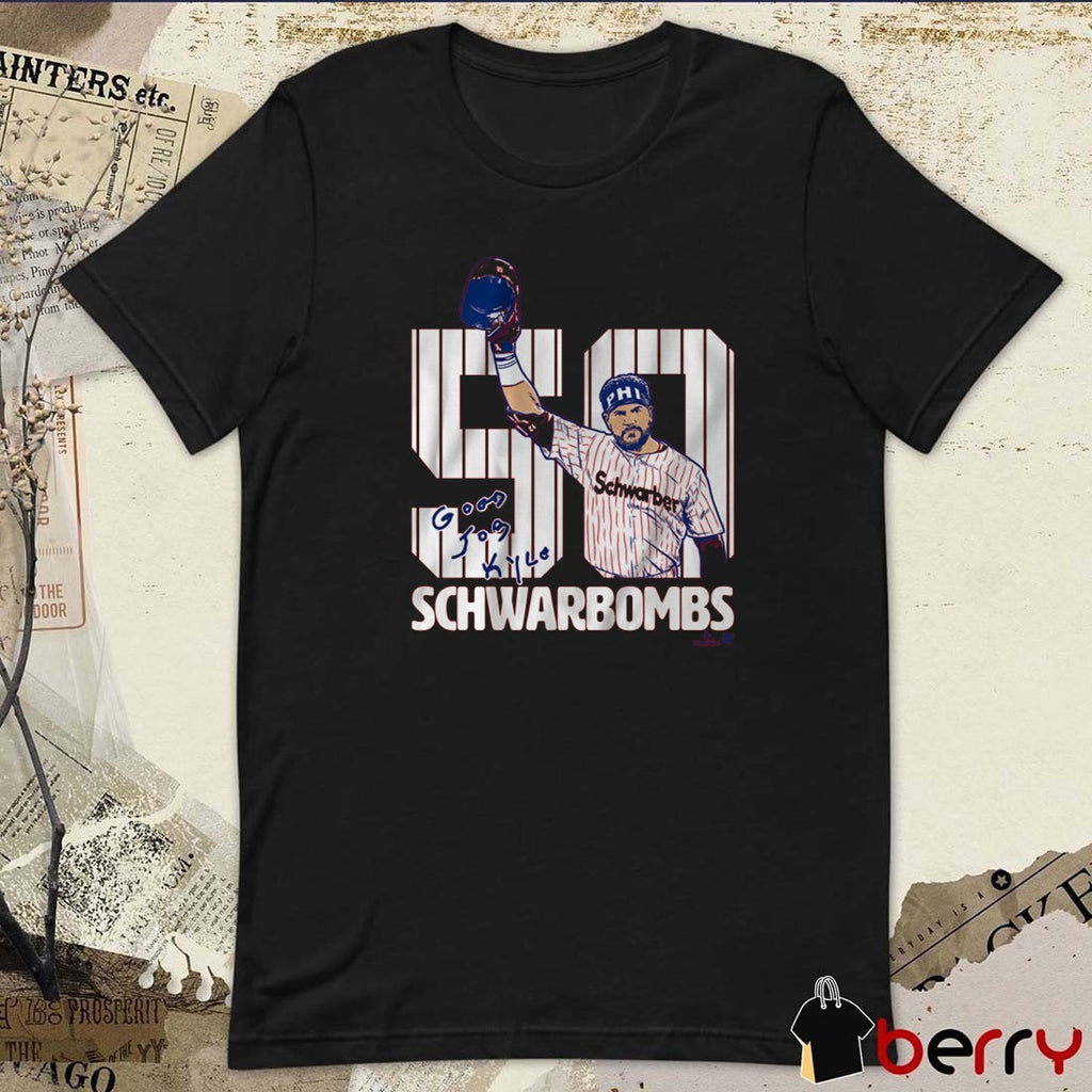 Kyle Schwarber 50 Schwarbombs Philadelphia Phillies MLB Signature t-shirt