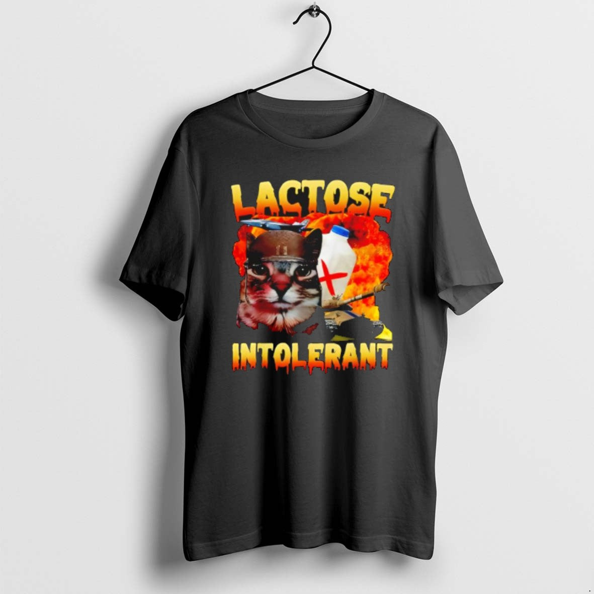 Official Lactose Intolerant Silly Cat Meme Funny Saying Cat Lover T-Shirts, Hoodie, Sweatshirt | CiraTrend.com