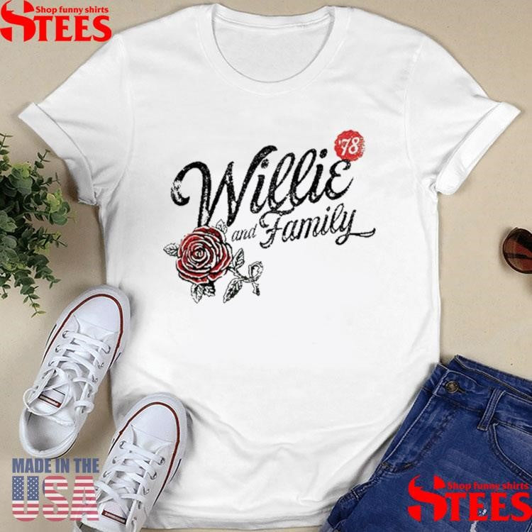 Ladies Willie & Family ’78 Roses T-shirt