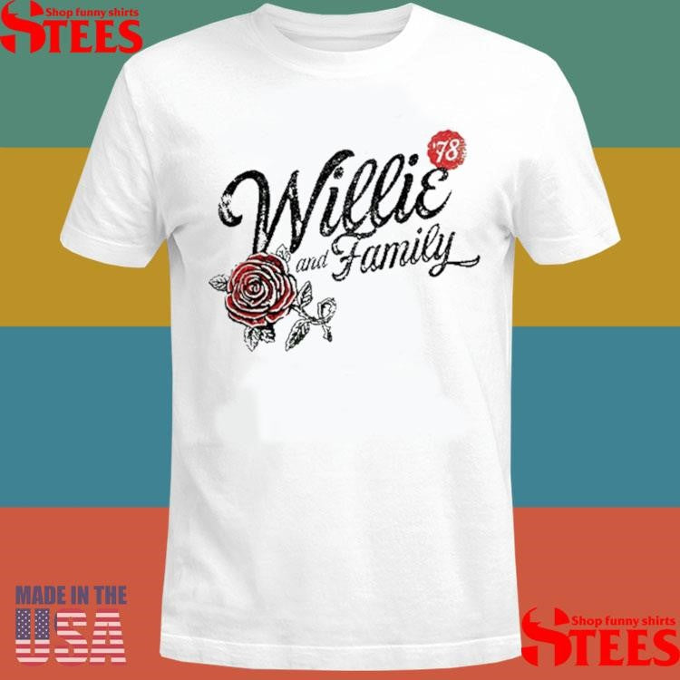 Ladies Willie & Family ’78 Roses T-shirt
