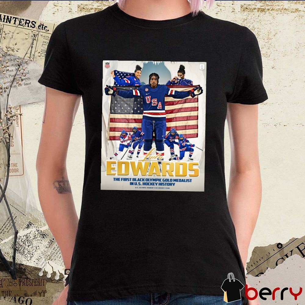 Laila Edwards The First Black Olympic Gold Medalist In US Hockey History Poster t-shirt