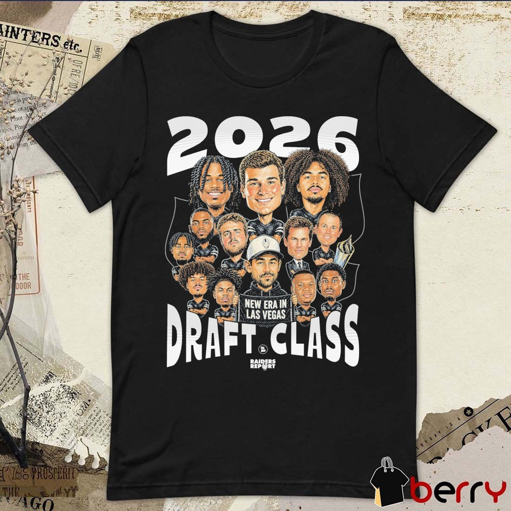 Las Vegas Raiders 2026 Draft Class Retro New Era In Las Vegas Chat Sports t-shirt