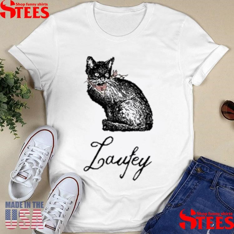 Laufey Black Cat White Shirts