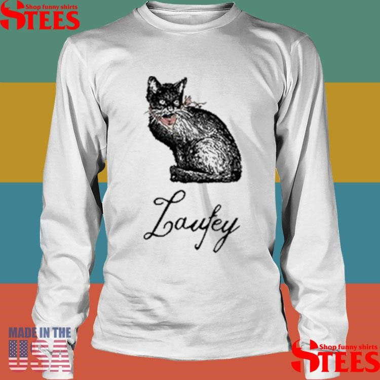 Laufey Black Cat White Shirts