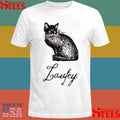 Laufey Black Cat White Shirts