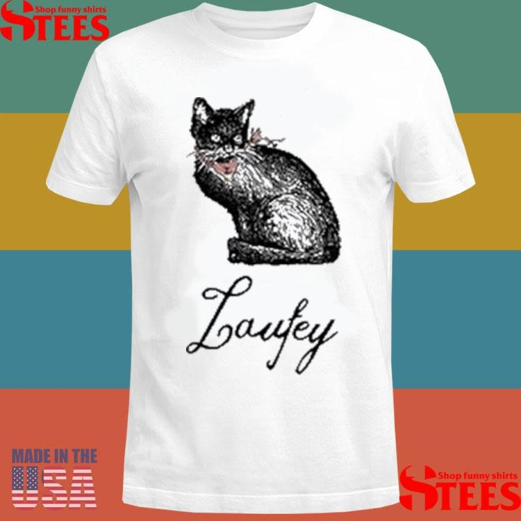 Laufey Black Cat White Shirts