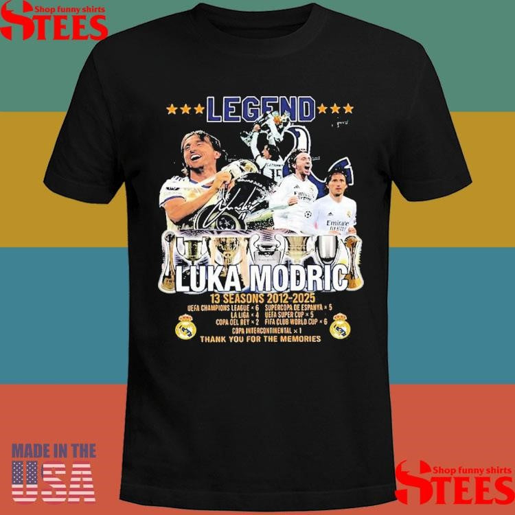 Legend Luka Modric 12 Seasons 2012-2025 T-shirt