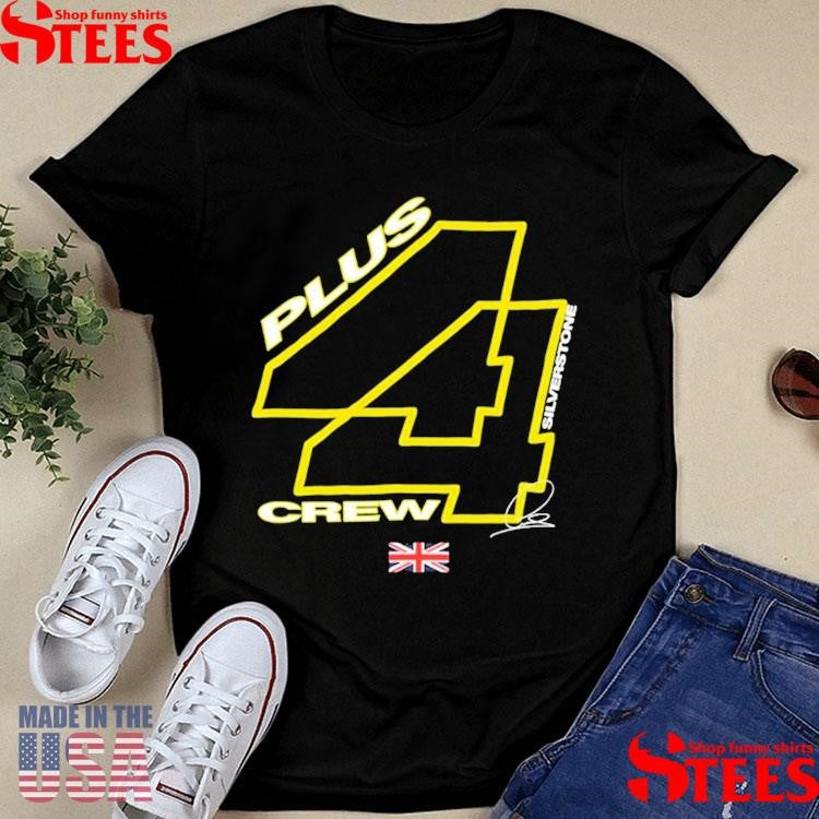 Lewis Hamilton Plus 44 Crew Silverstone Uk Flag T-shirt