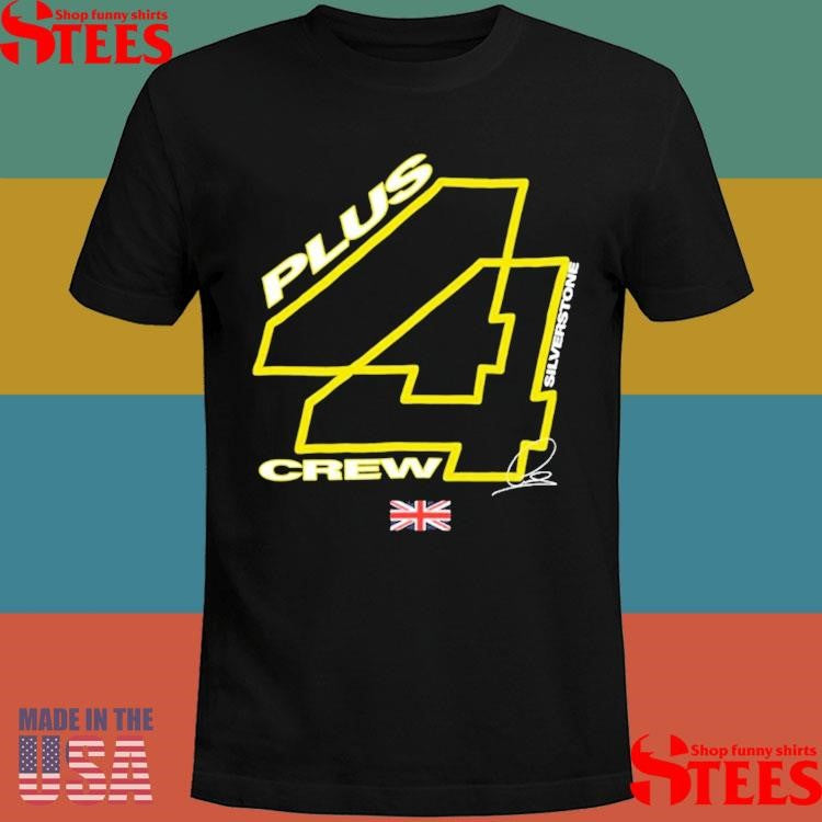 Lewis Hamilton Plus 44 Crew Silverstone Uk Flag T-shirt