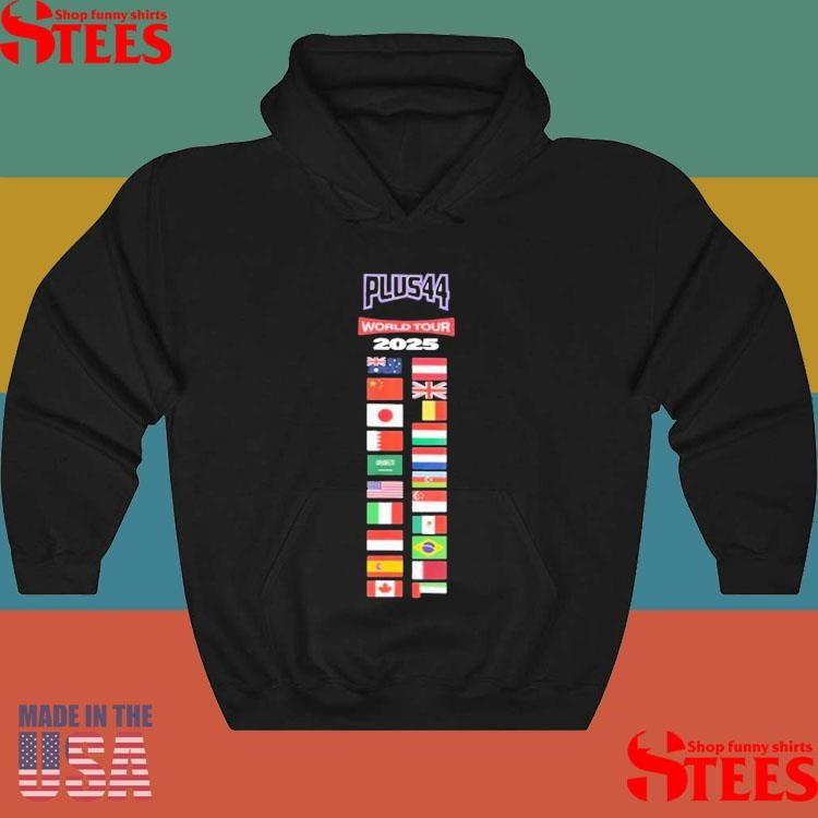 Lewis Hamilton Plus44 World Tour 2025 Flags T-shirt
