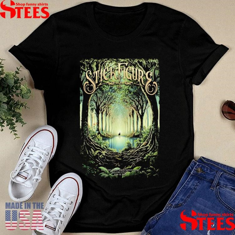 Live Utah First Credit Union Amphitheatre Salt Lake City, Ut Stick Figure June 15 2025 T-shirt