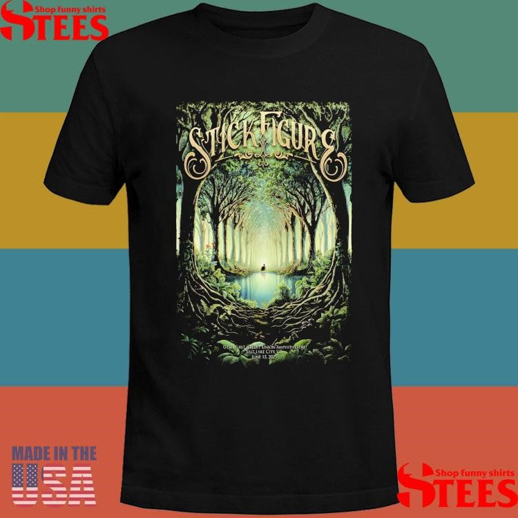 Live Utah First Credit Union Amphitheatre Salt Lake City, Ut Stick Figure June 15 2025 T-shirt