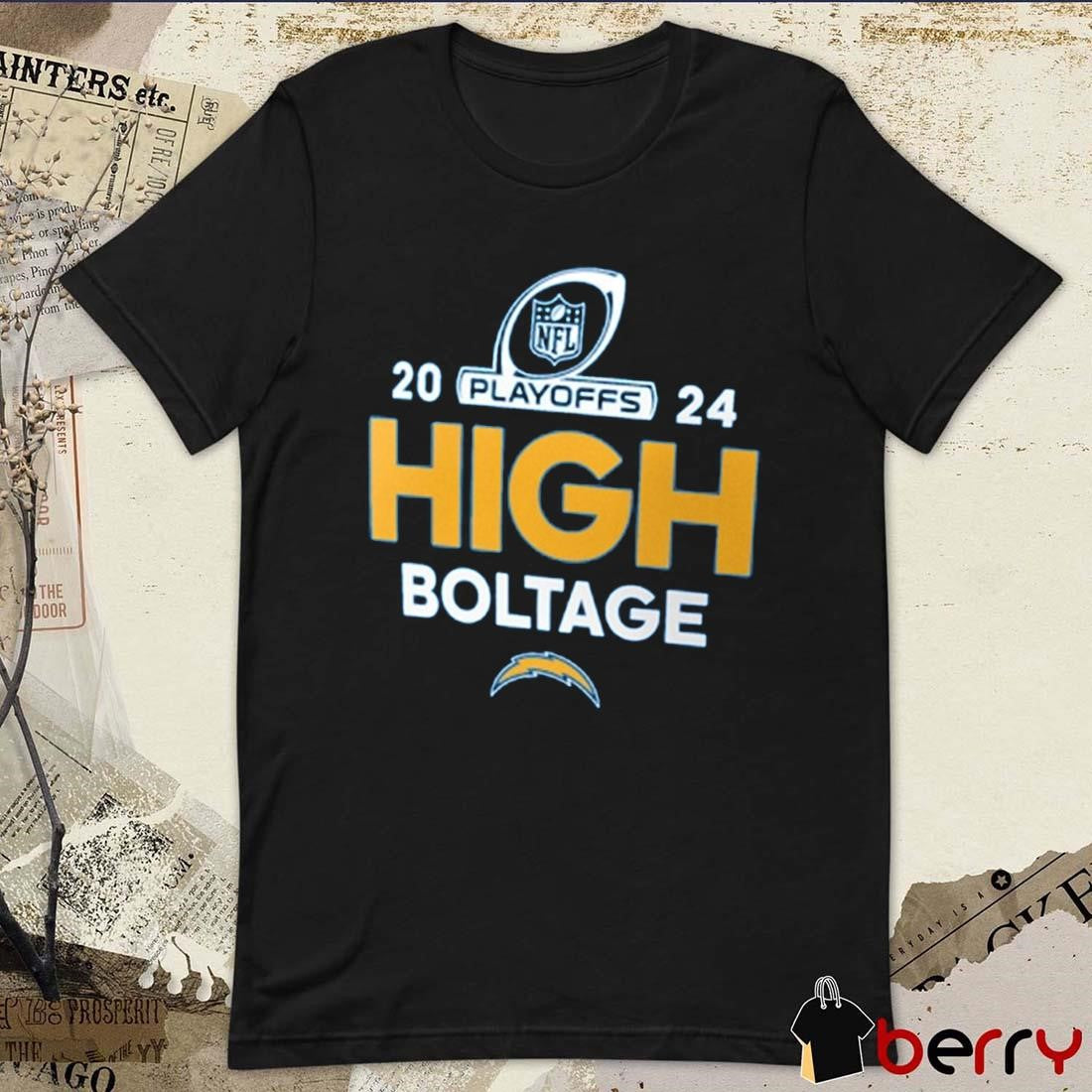 Los Angeles Chargers Boltage 2024 NFL Playoffs t-shirt