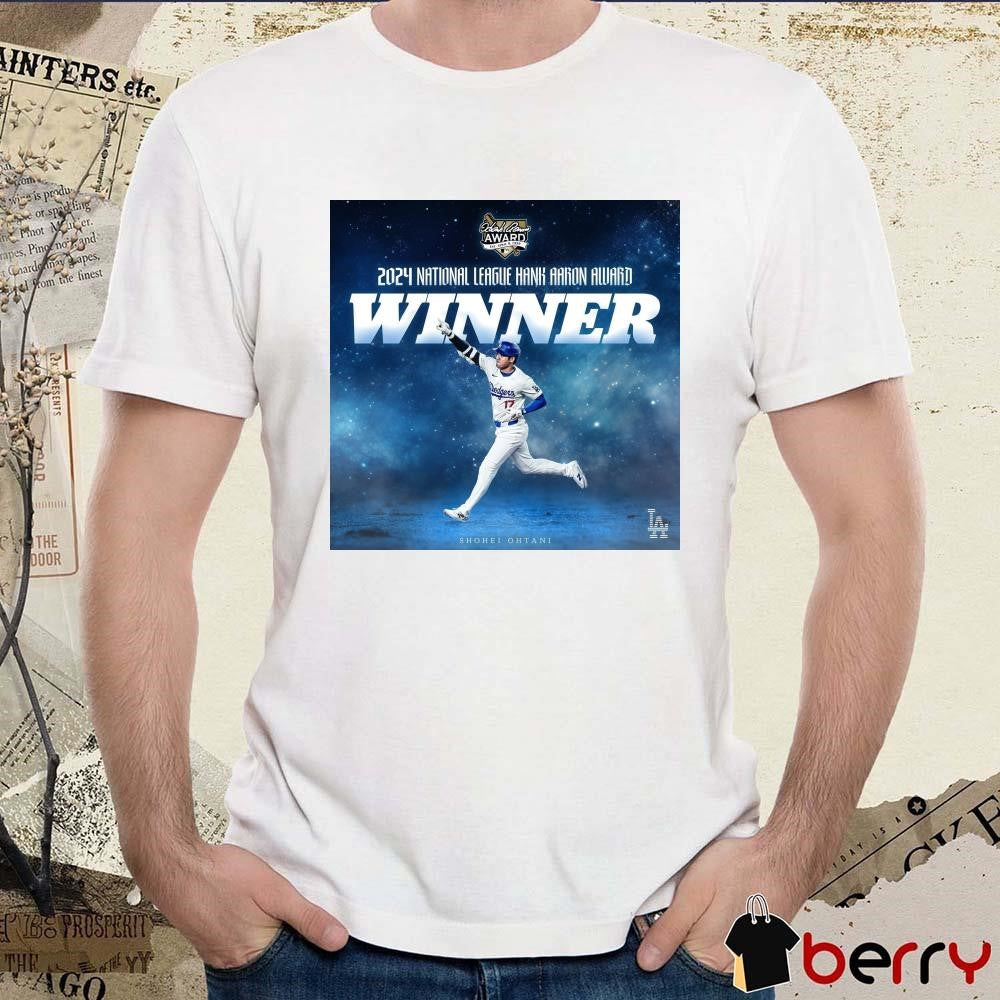 Los Angeles Dodgers Shohei Ohtani 2024 National League Hank Aaron Award Winner Poster t-shirt