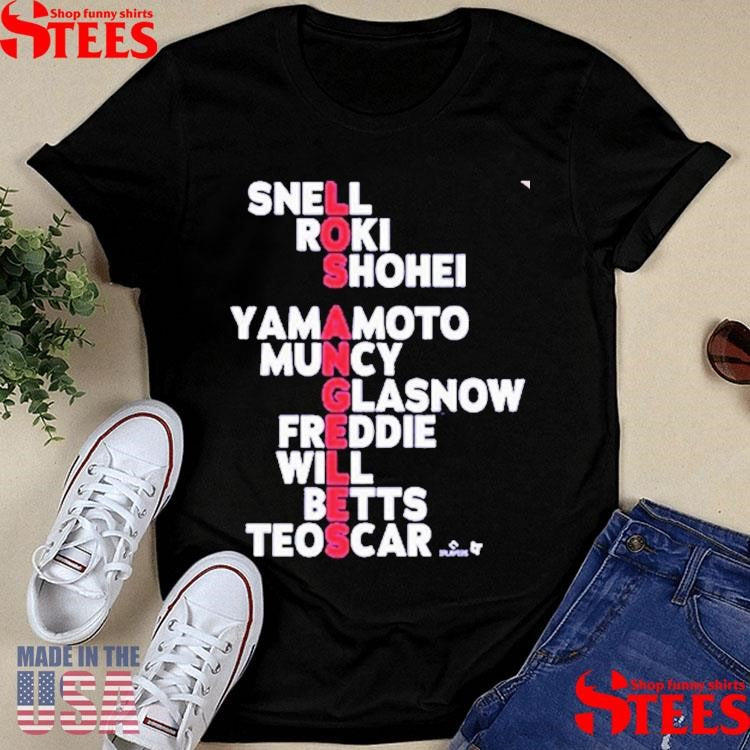 Los Angeles Dodgers Snell Roki Shohei Yamamoto Muncy Glasnow Freddie Will Betts Teoscar Names 2025 Shirts