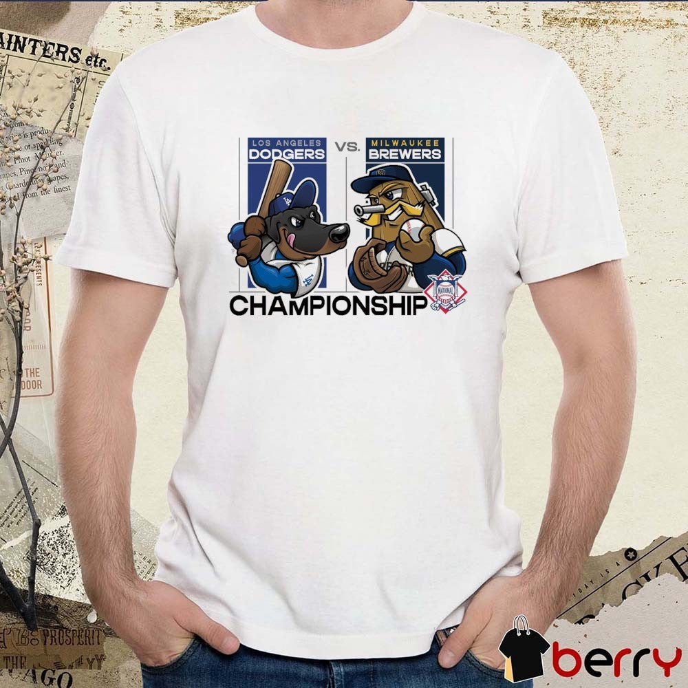 Los Angeles Dodgers Vs Milwaukee Brewers 2025 MLB League Championship Series Mascots t-shirt