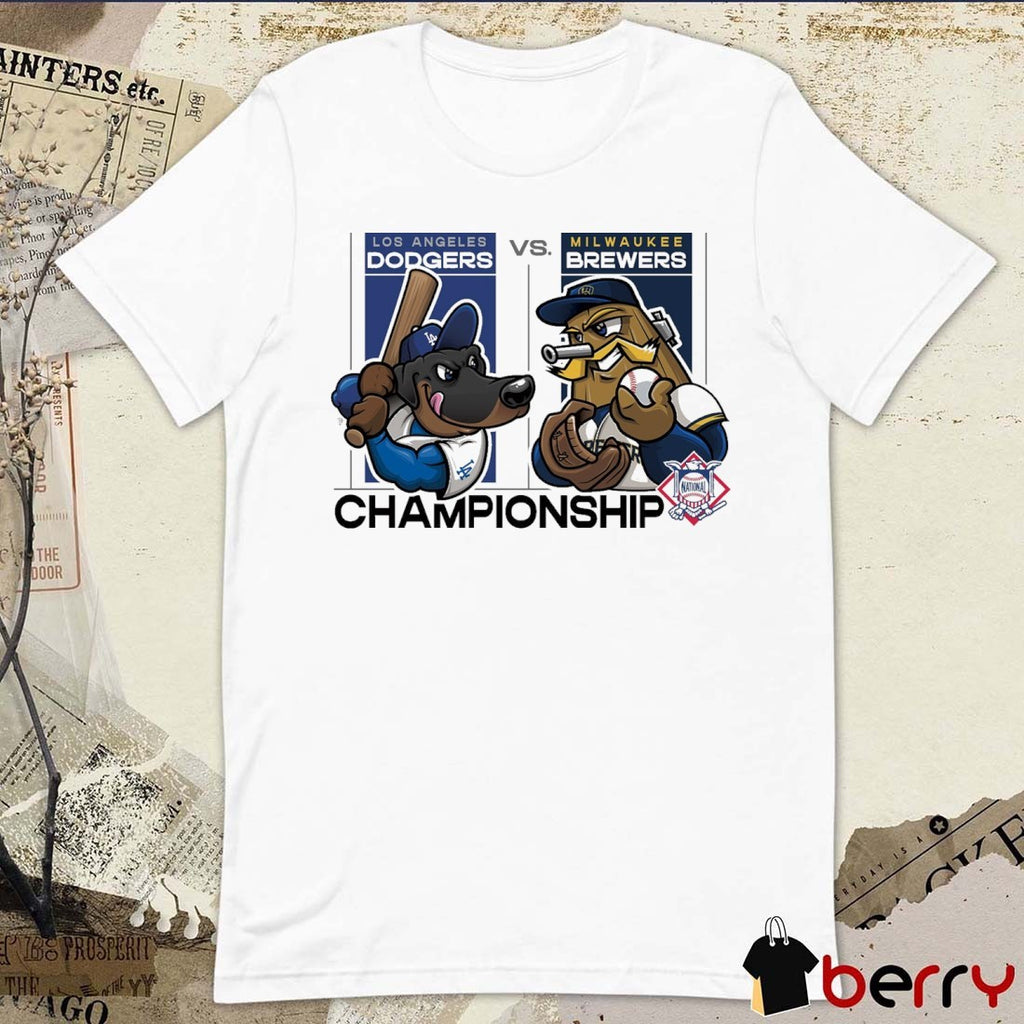 Los Angeles Dodgers Vs Milwaukee Brewers 2025 MLB League Championship Series Mascots t-shirt