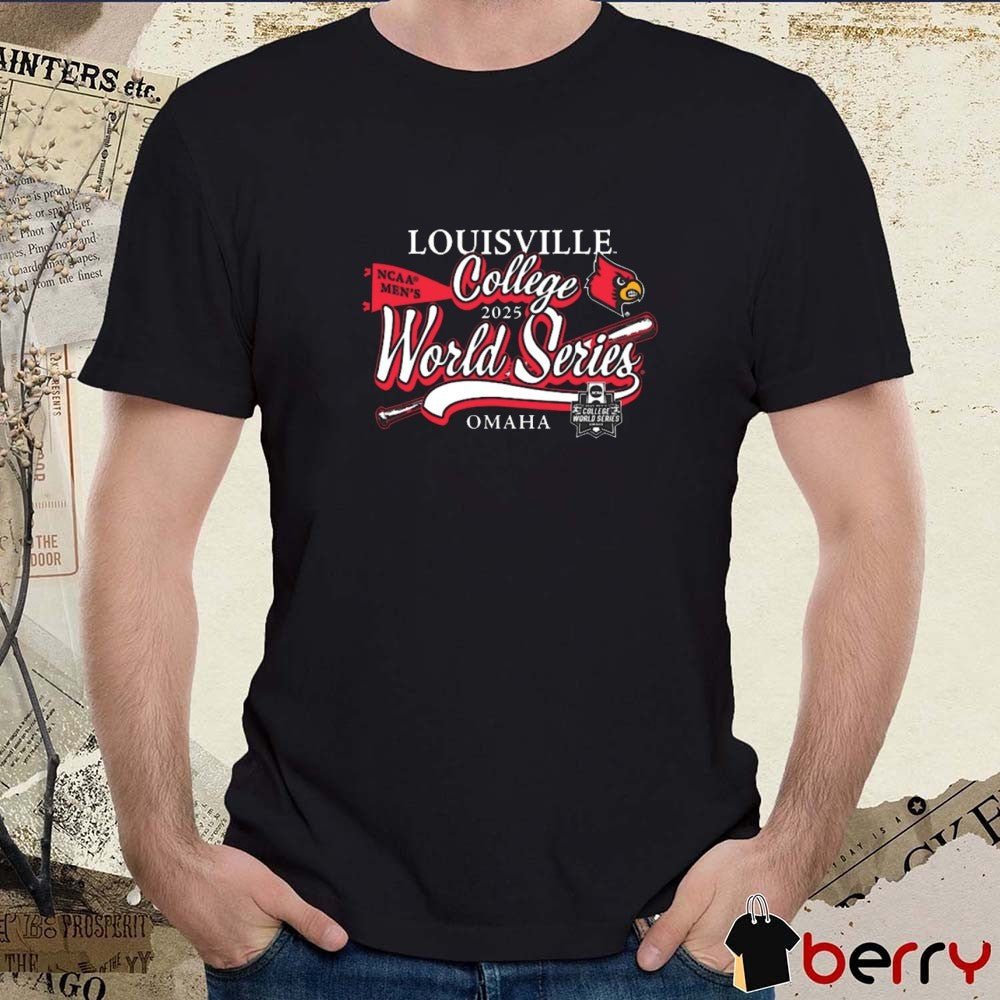 Louisville Cardinals Baseball 2025 NCAA Men’s College World Series Omaha t-shirt