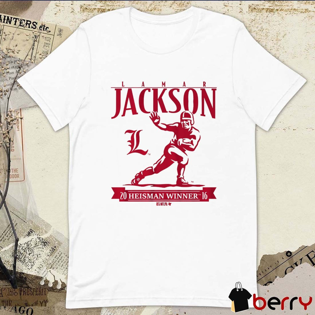 Louisville Cardinals Football Lamar Jackson Heisman Winner Trophy t-shirt