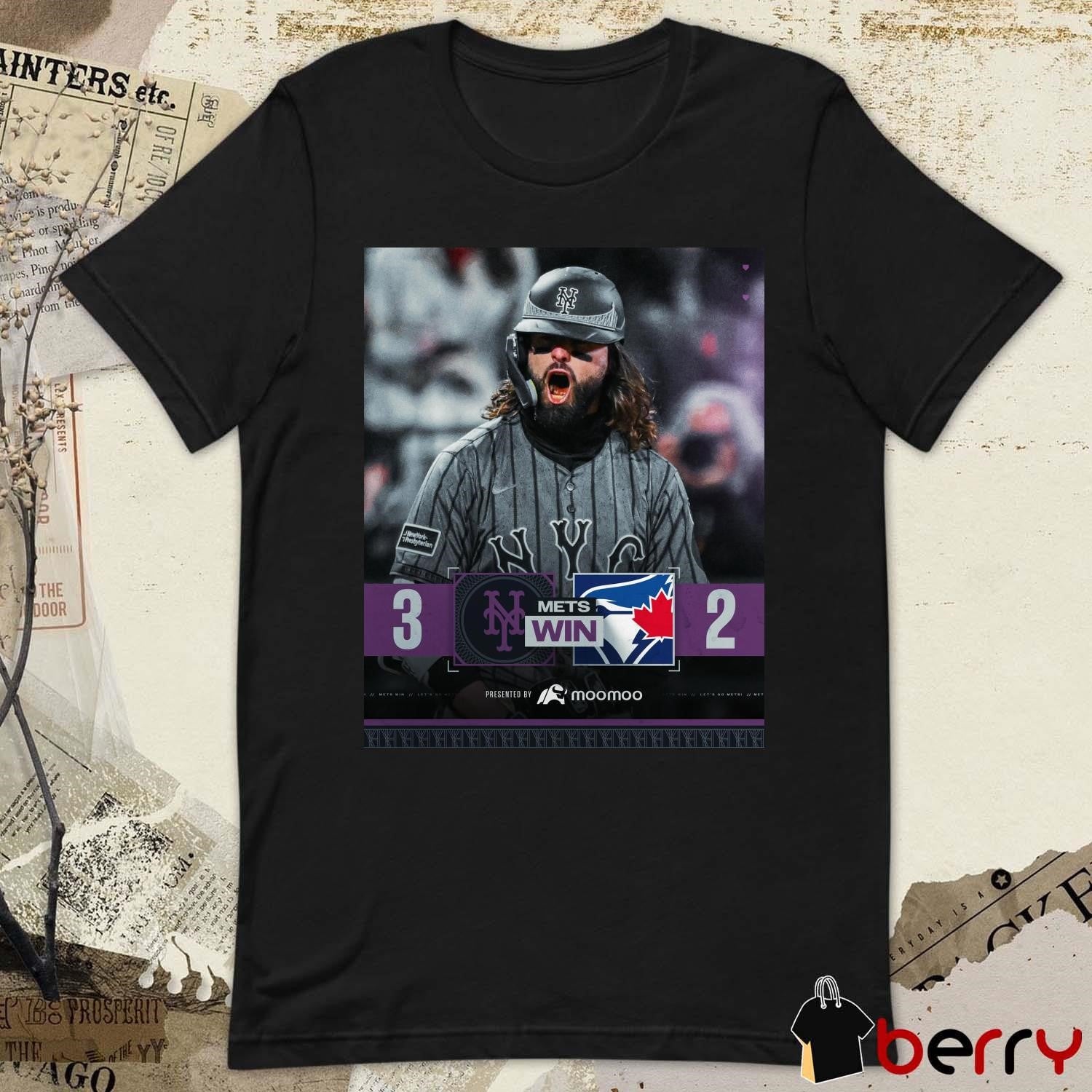 MLB Baseball Walk-Off Win In Flushing New York Mets Win 3-2 Toronto Blue Jays Final Score April 5 2025 t-shirt