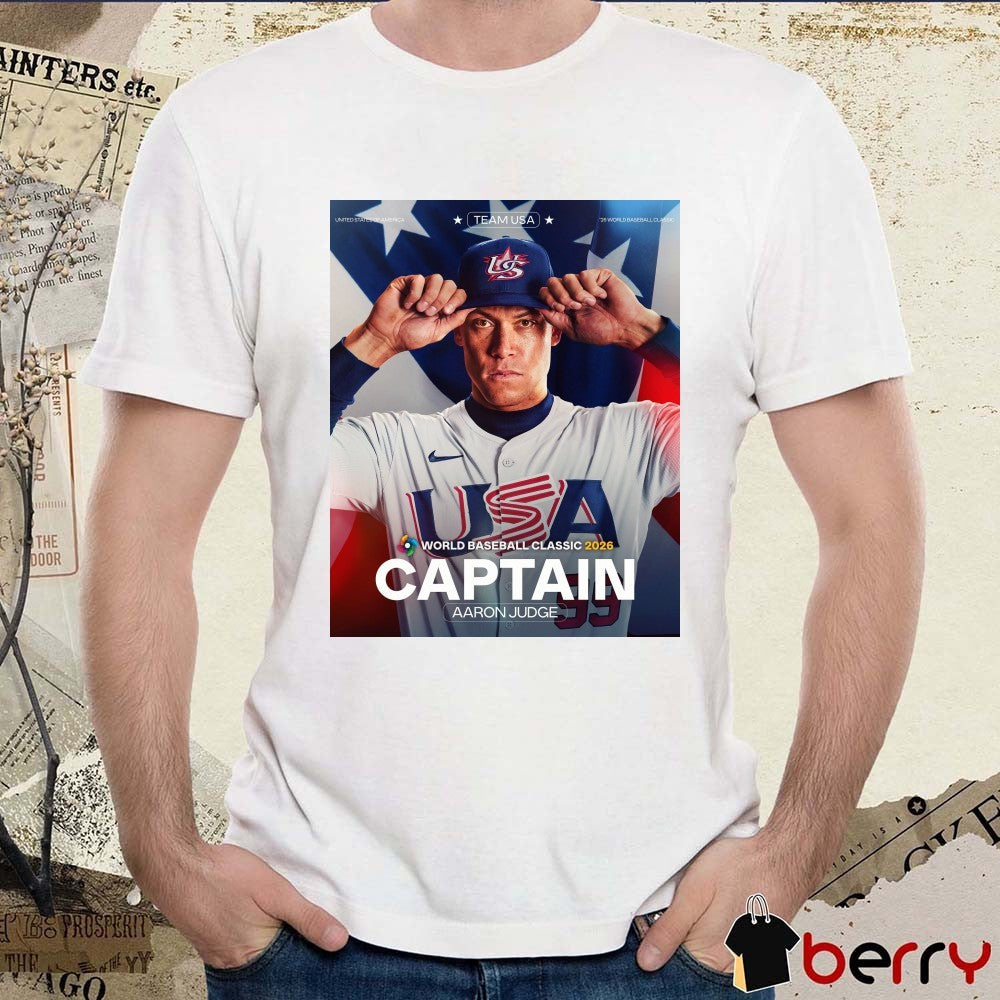 MLB Team USA World Baseball Classic 2025 Captain Aaron Judge New York Yankees Poster t-shirt
