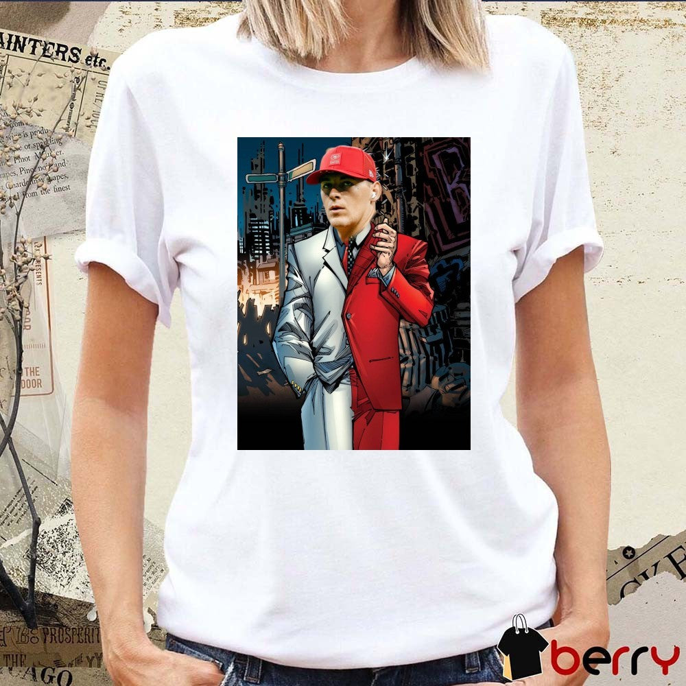 Mac Jones San Francisco 49ers DC Comics character Two-Face Harvey Dent Poster t-shirt