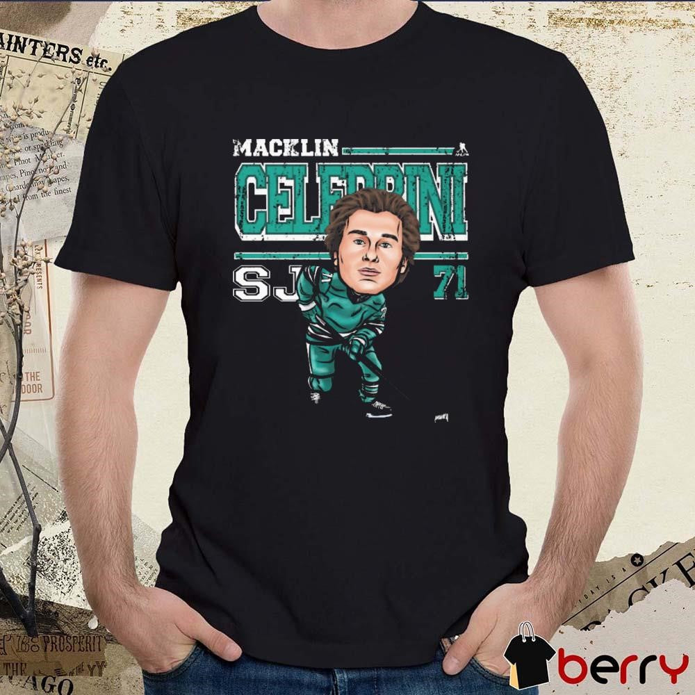 Macklin Celebrini 71 San Jose Sharks Cartoon Vintage t-shirt