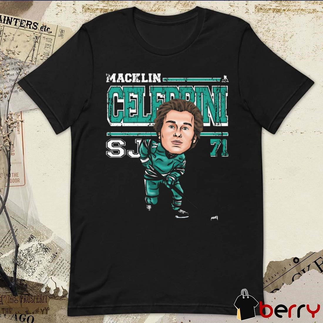 Macklin Celebrini 71 San Jose Sharks Cartoon Vintage t-shirt