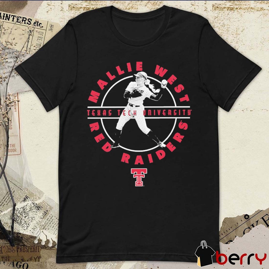Mallie West Illustrated Texas Tech University Red Raiders t-shirtMallie West Illustrated Texas Tech University Red Raiders t-shirt