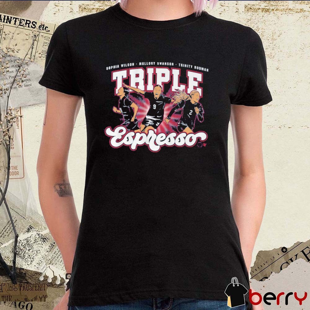 Mallory Swanson, Trinity Rodman, and Sophia Wilson Triple Espresso 2026-27 Chicago Stars FC NWSL t-shirt