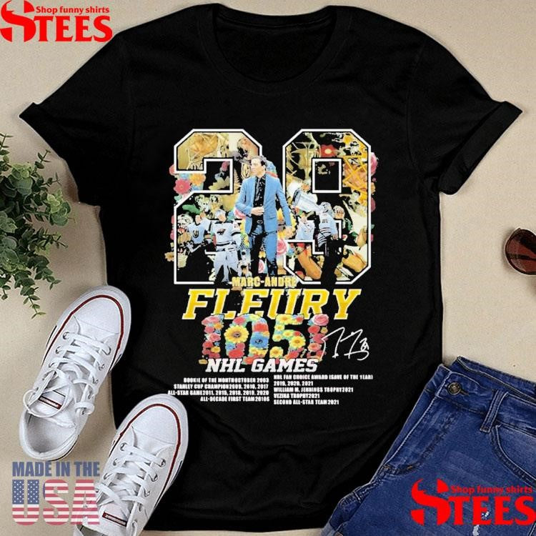 Marc Andre Fleury Nhl 1151 Games 29 Shirts