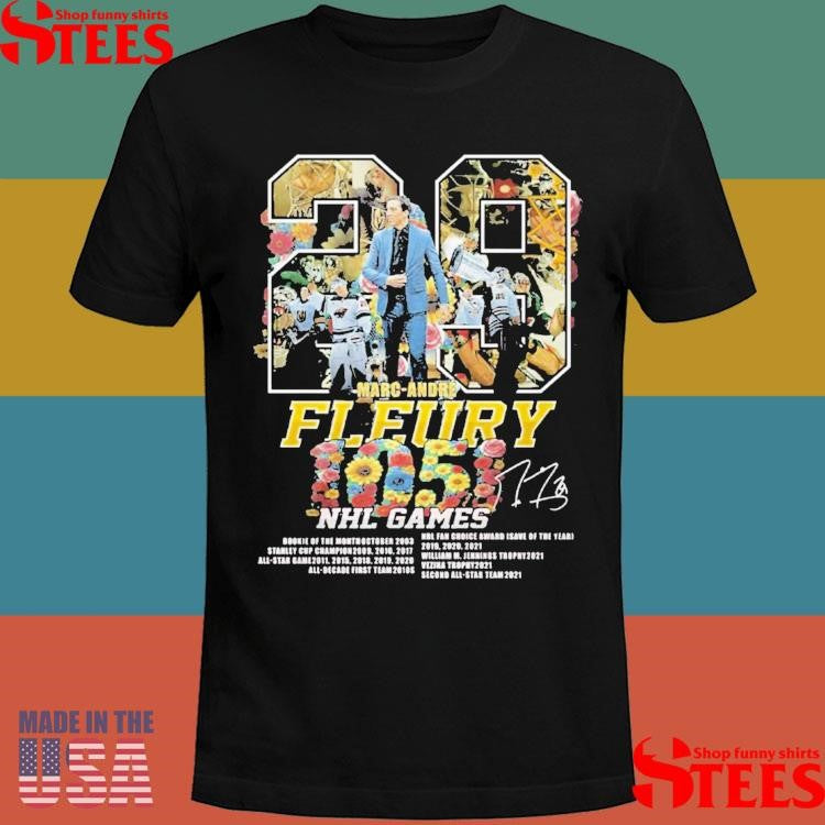 Marc Andre Fleury Nhl 1151 Games 29 Shirts