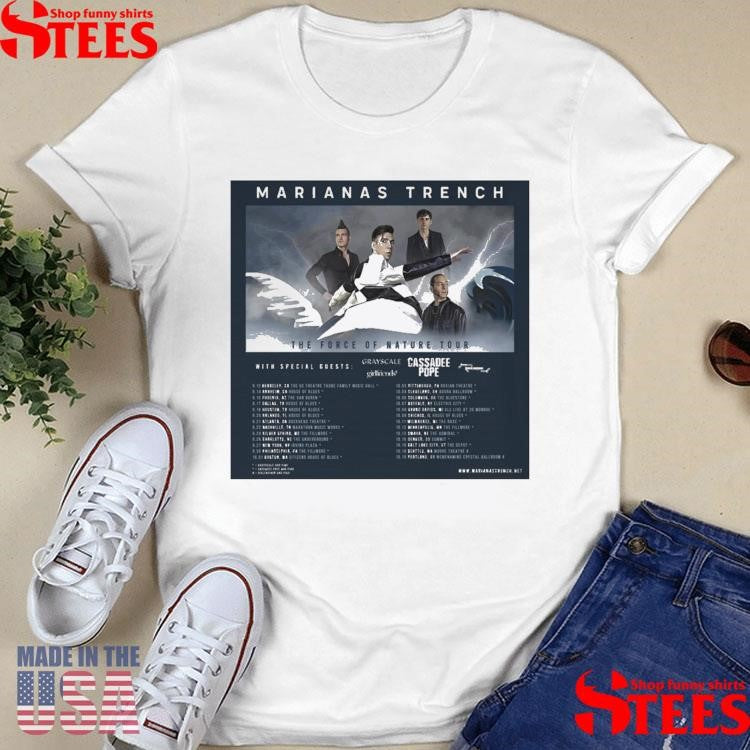 Marianas Trench The Force Of Nature Tour 2025 Shirts