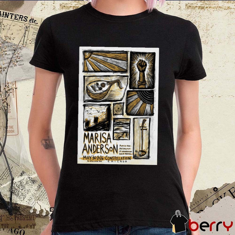 Marisa Anderson Comrade in Chicago IL May 30 2026 Plays The Anthology Of Unamerican Folk Music Poster t-shirt