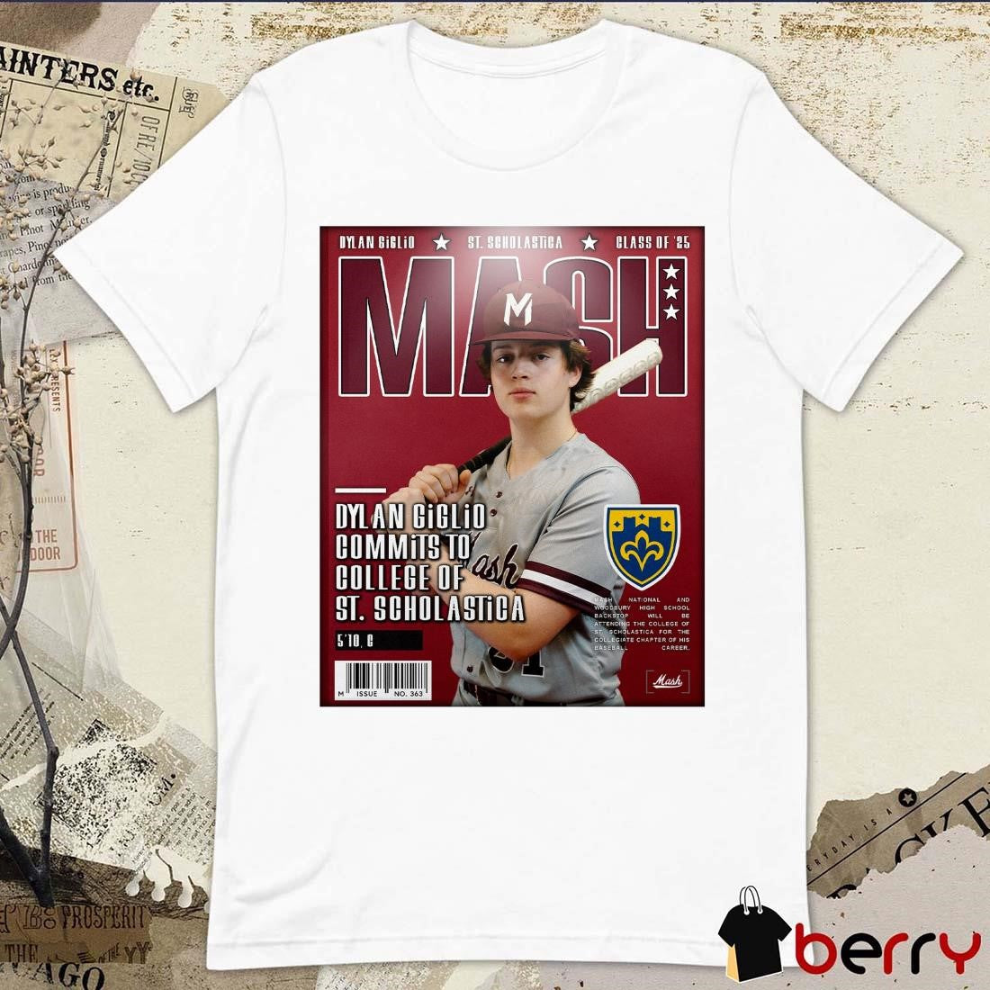Mash Baseball Dylan Giglio Commits To College Of St Scholastica Class Of ’25 Poster t-shirt