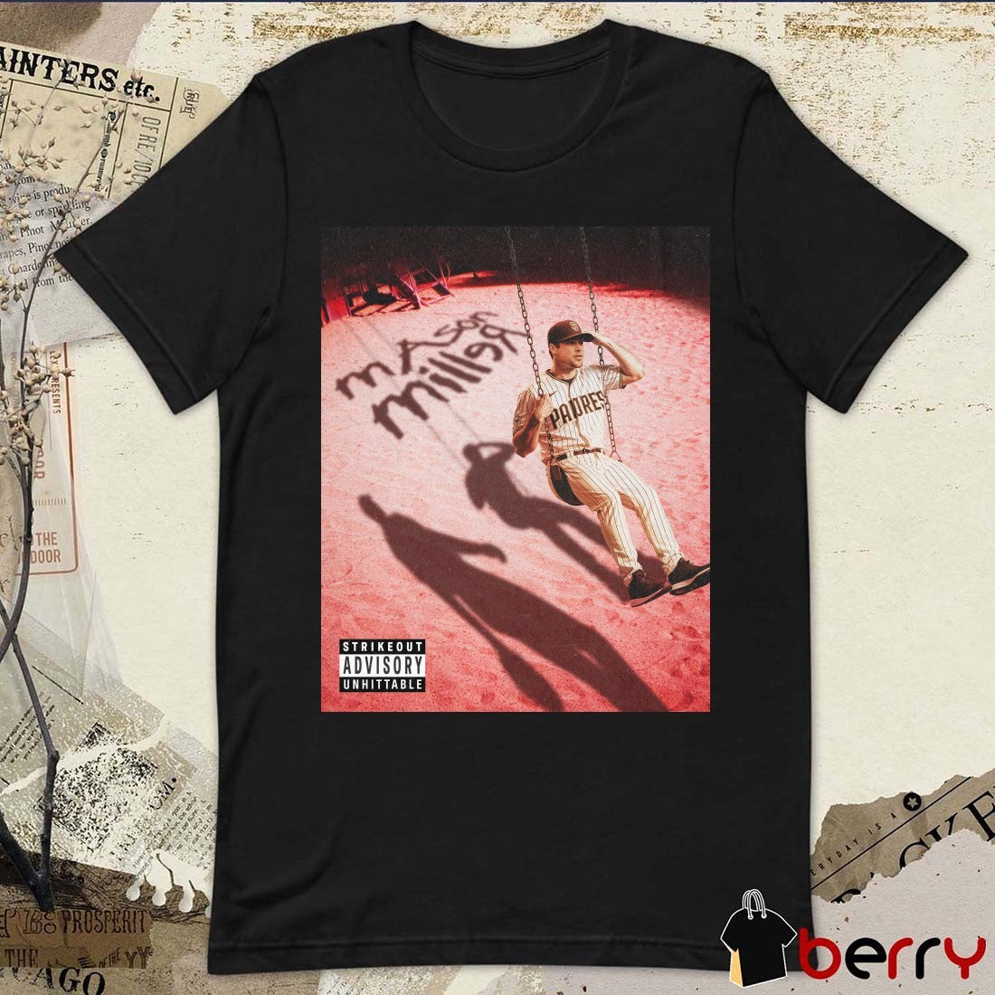 Mason Miller The Reaper San Diego Padres MLB Strikeout Advisory Unhittable Poster t-shirt