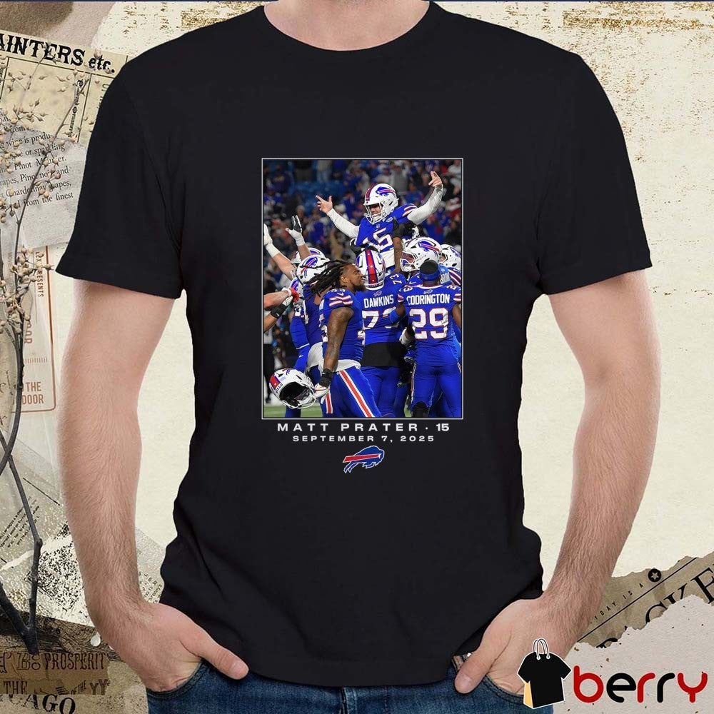 Matt Prater Buffalo Bills NFL Flash Features Week 1 September 7 2025 t-shirt