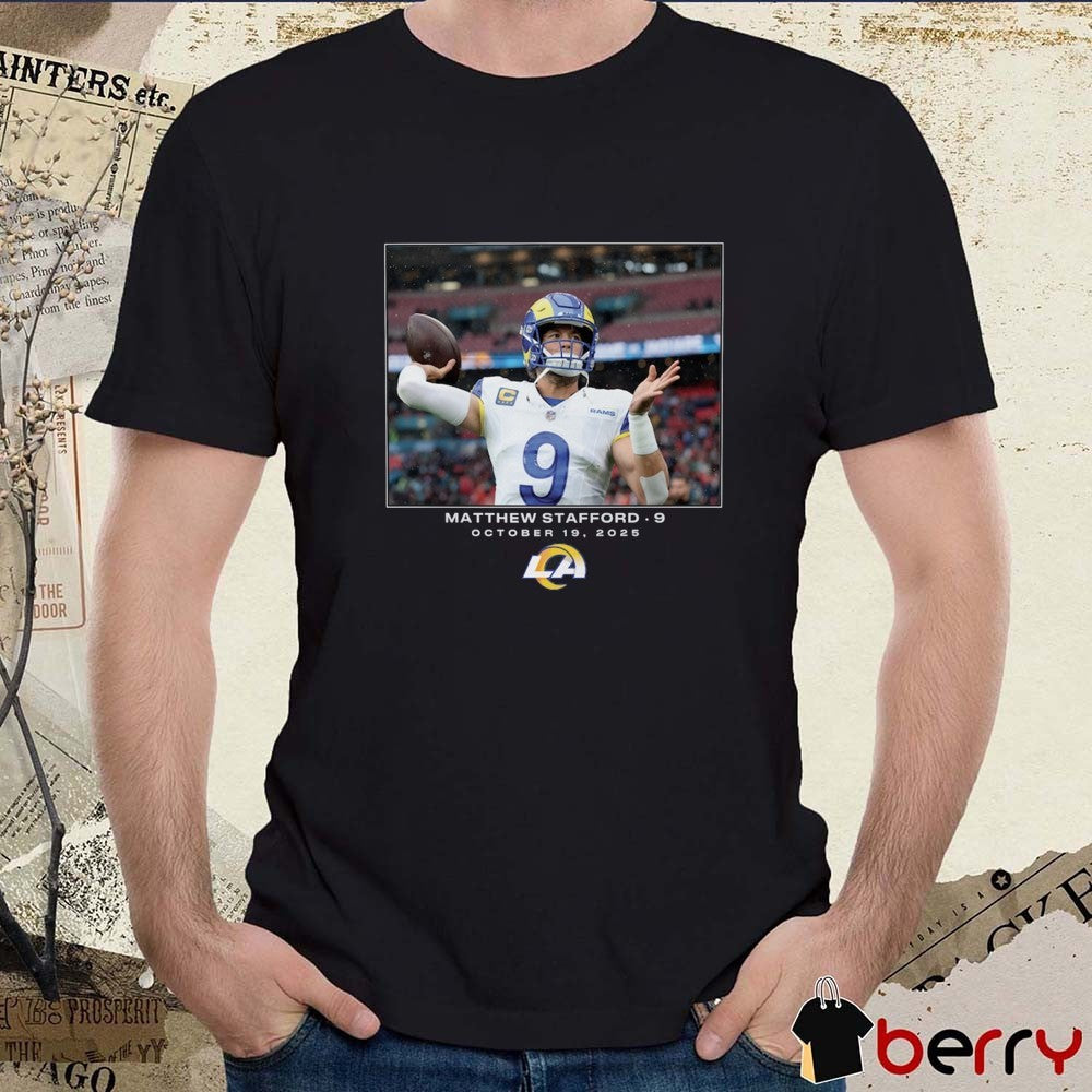 Matthew Stafford Los Angeles Rams NFL Flash Features Week 7 October 19 2025 t-shirt