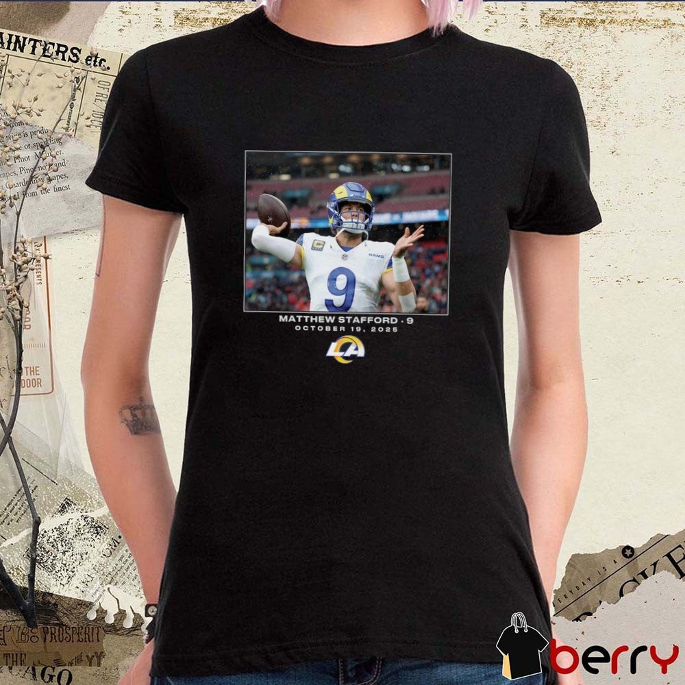 Matthew Stafford Los Angeles Rams NFL Flash Features Week 7 October 19 2025 t-shirt