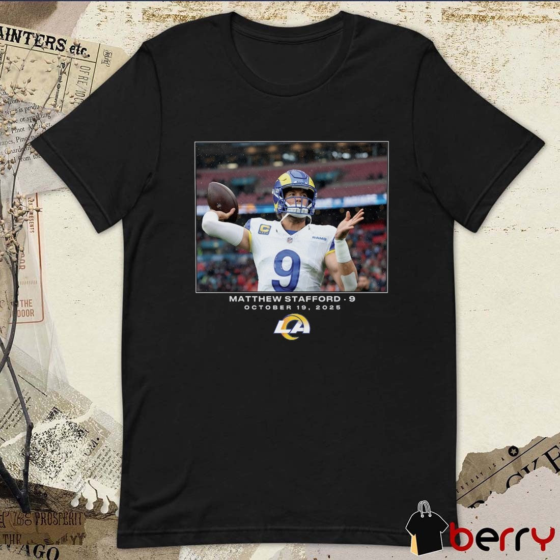 Matthew Stafford Los Angeles Rams NFL Flash Features Week 7 October 19 2025 t-shirt