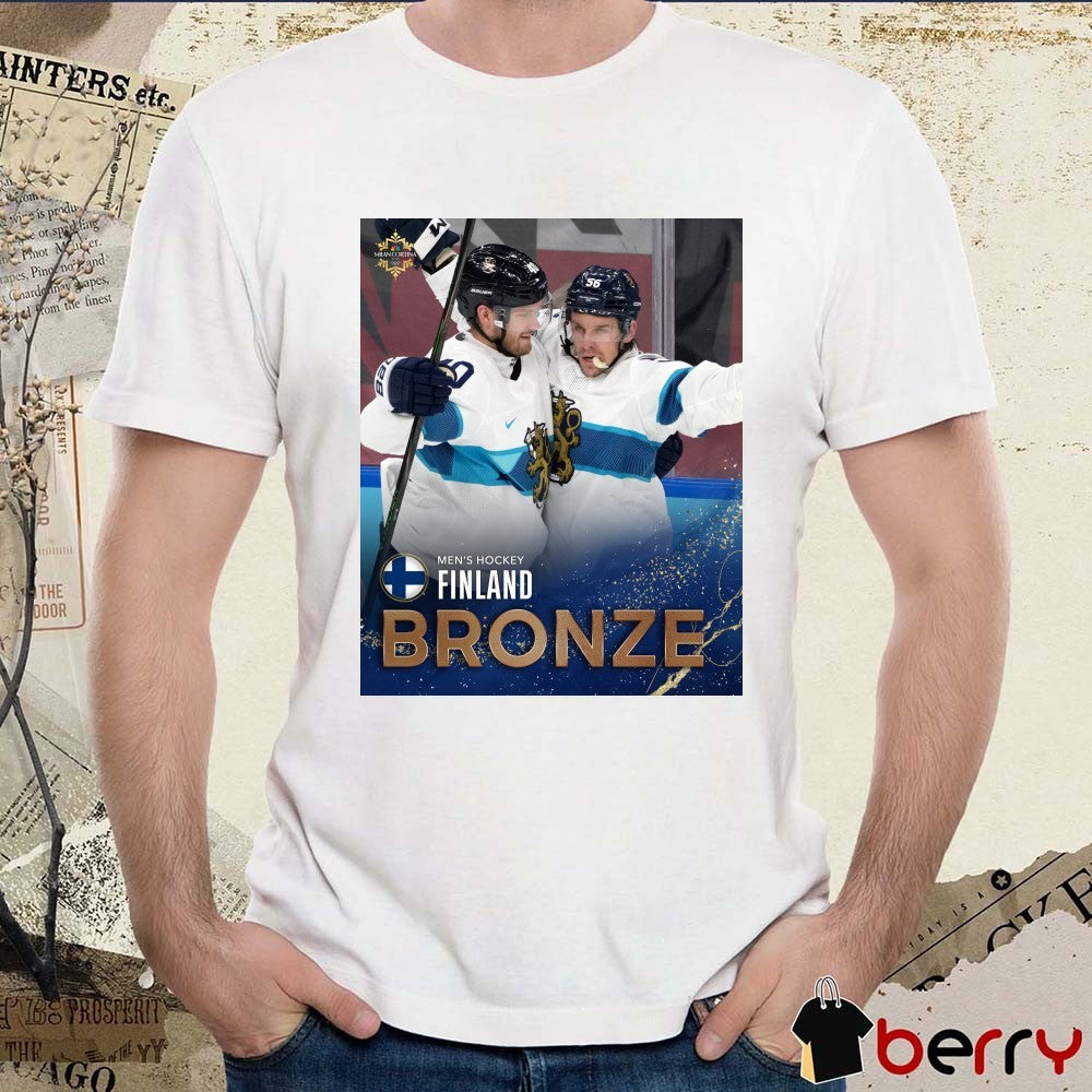 Men’s Hockey Finland Bronze Milan Cortina 2026 Poster t-shirt
