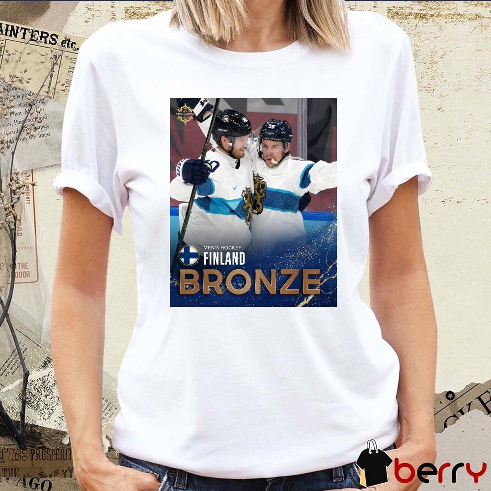 Men’s Hockey Finland Bronze Milan Cortina 2026 Poster t-shirt