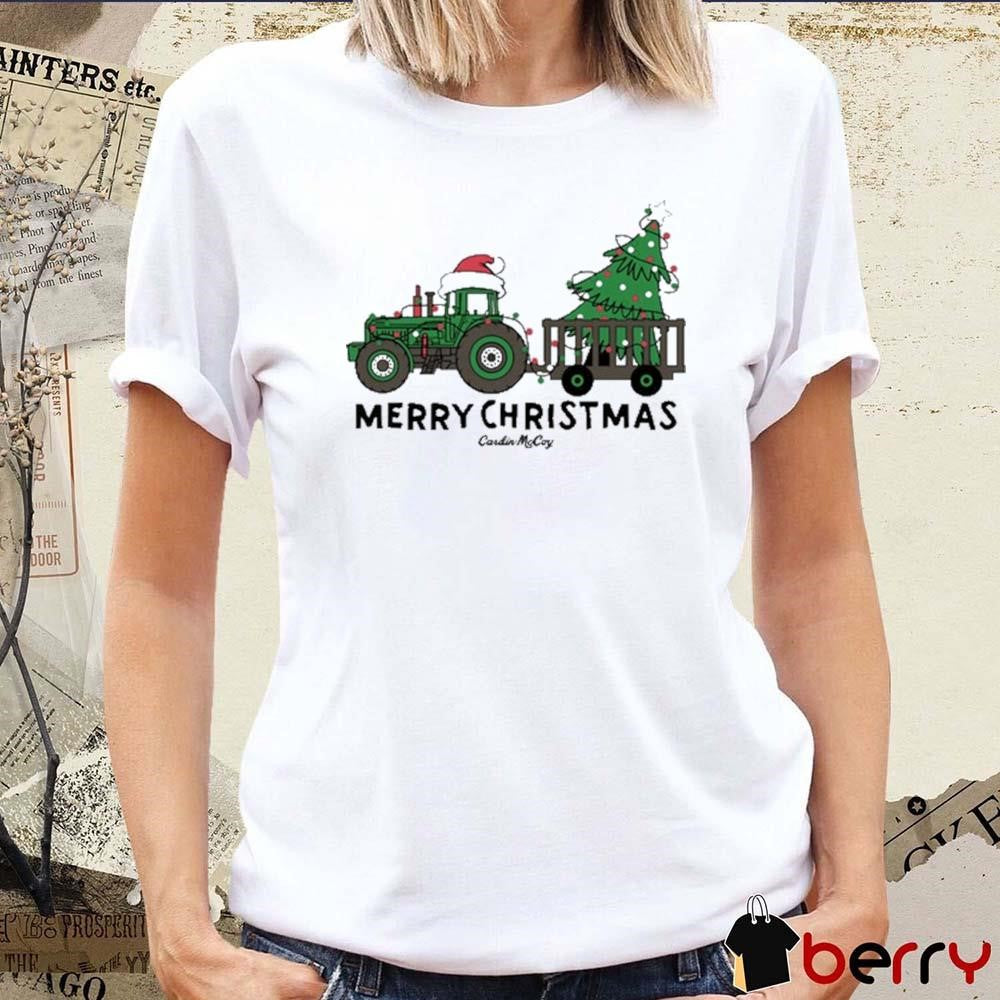Merry Christmas Tractor 2024 Cardin McCoy t-shirt
