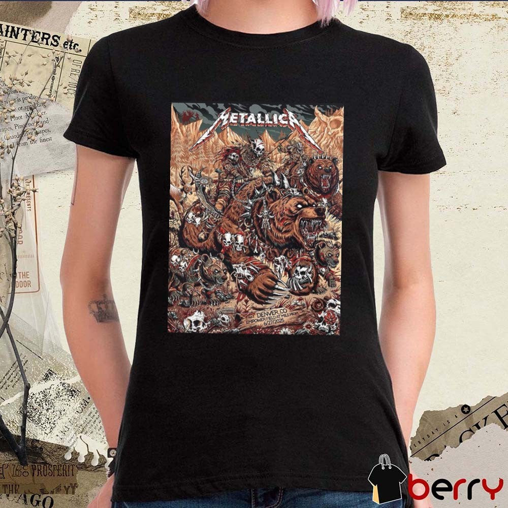 Metallica M72 Denver Empower Field at Mile High June 27 2025 Denver CO Poster t-shirt