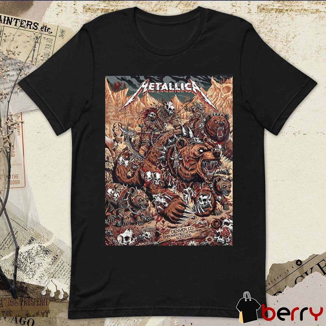 Metallica M72 Denver Empower Field at Mile High June 27 2025 Denver CO Poster t-shirt