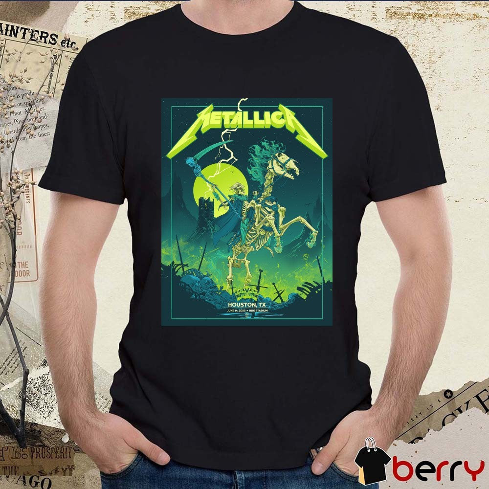 Metallica M72 Houston TX June 14 2025 NRG Stadium Met On Tour Poster t-shirt