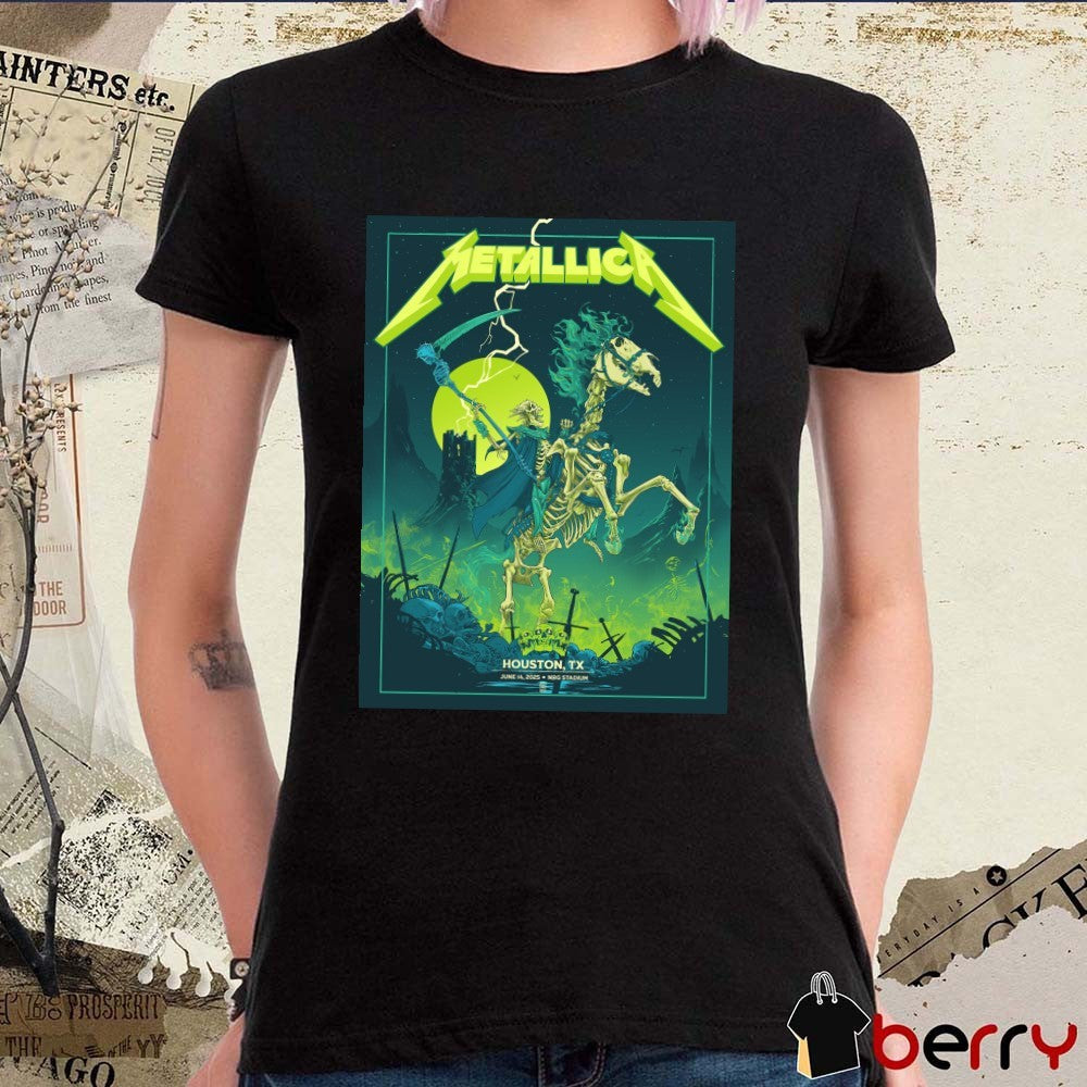 Metallica M72 Houston TX June 14 2025 NRG Stadium Met On Tour Poster t-shirt