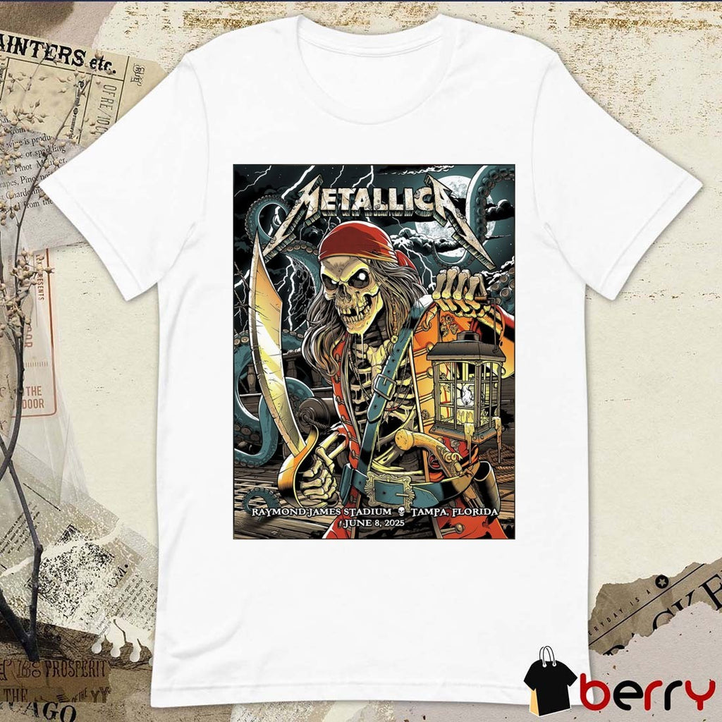 Metallica Raymond James Stadium Tampa Florida June 8 2025 Poster t-shirt