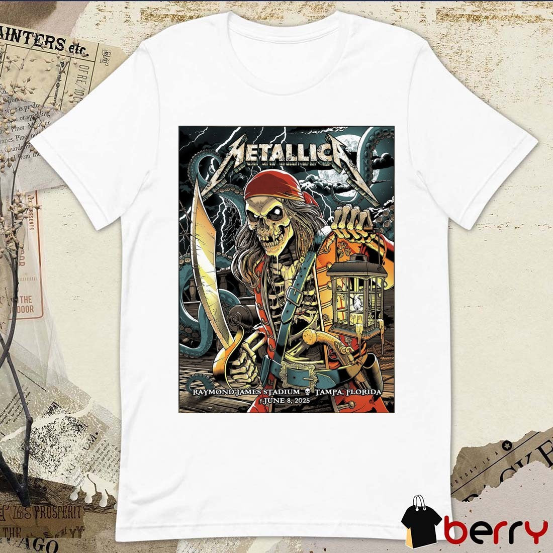 Metallica Raymond James Stadium Tampa Florida June 8 2025 Poster t-shirt