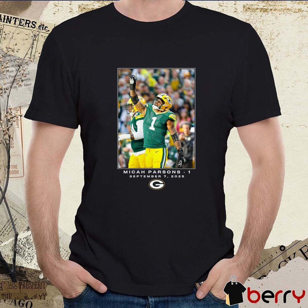Micah Parsons Green Bay Packers NFL Flash Features Week 1 September 7 2025 t-shirt